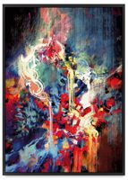 Plakat abstrakcyjny - abstrakcja malarska 40x50 cm w czarnej ramie