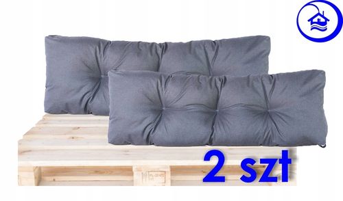 2 x Poduszka na palety do Ogrodu 120 cm x 40 cm EKO grafit ZESTAW 2 sztuk na Arena.pl