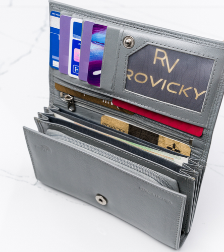 duży, skórzany portfel damski na zatrzask - 4u cavaldi na Arena.pl