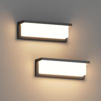 Lampa ścienna LED 36W IP65 3000K czarna zewnętrzna i wewnętrzna 2 sztuki