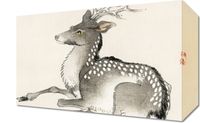 Obraz 30x20cm Elk, Kōno Bairei Japoński Vintage do Salonu