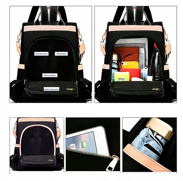 Plecak Torebka Torba Damski Plecaczek 2W1 Pojemny zdjęcie 11