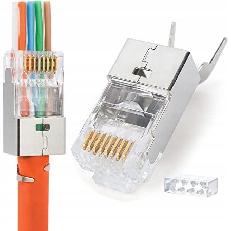 Wtyki RJ45 przelotowy kat 7 FTP pass through 10szt na Arena.pl