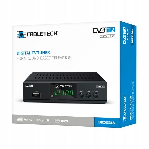 Tuner dekoder TV DVB-T2 H.265 HEVC USB Cabletech zdjęcie 13