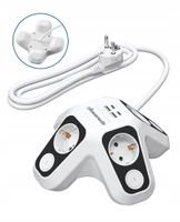 Listwa Zasilająca Wieża 4 Gniazd Ac 2X Usb-C 2X Usb-A 2M Wyłącznikami