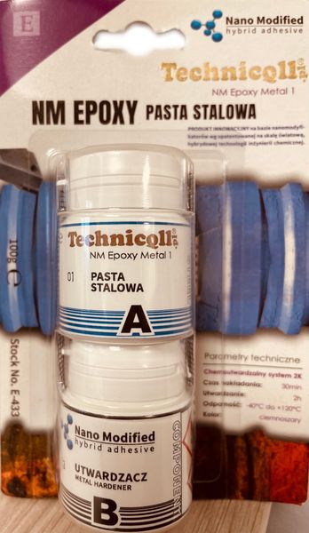 PASTA STALOWA EPOKSYDOWA E-433 100G TECHICQLL zdjęcie 1