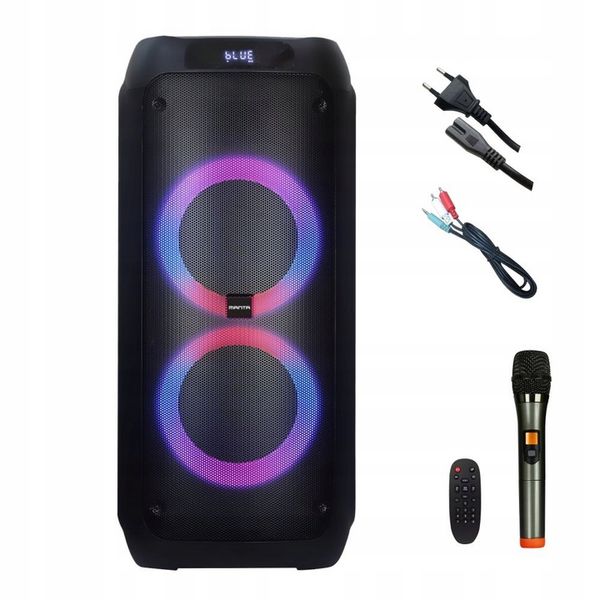 Głośnik Karaoke Bluetooth MANTA ATTIS Mikrofon USB Power Audio Przenośny zdjęcie 2
