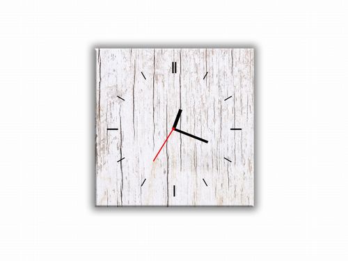 ZEGAR SZKLANY KWADRATOWY - Białe deski na Arena.pl