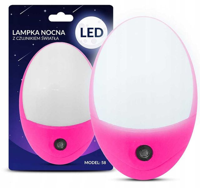 Lampka Nocna Led Heckermann 58 Różowa zdjęcie 5