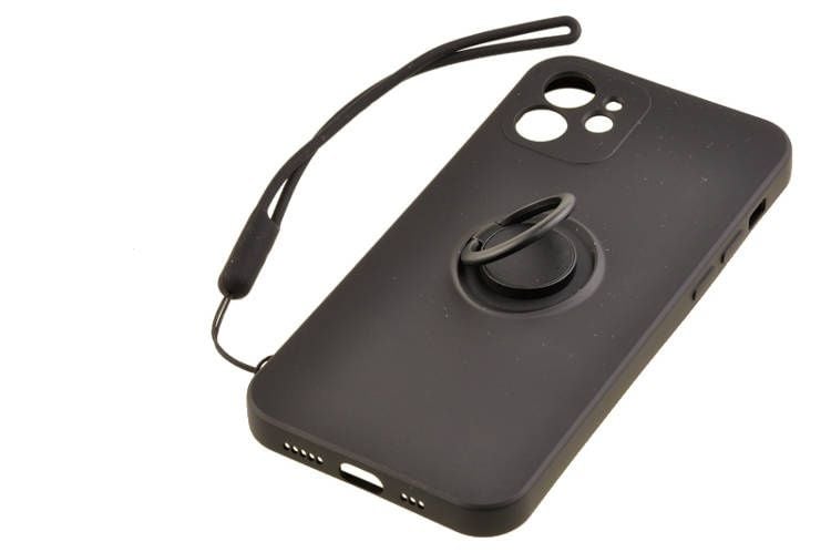 Etui Pastel Ring do Apple iPhone 12 czarny zdjęcie 1