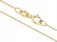 Złoty łańcuszek 375 splot ankier 45cm klasyczny Komunia Chrzest pamiątka