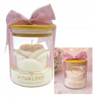 Świeca sojowa w szkle RÓŻA Biała prezent dla niej dzień kobiet