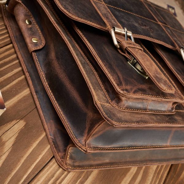 torba męska na ramię skórzana vintage brązowa paolo peruzzi t-100-hbr zdjęcie 3