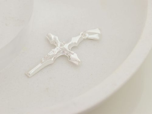 Męski srebrny Krzyżyk z Jezusem 925 1.82g Biżuteria Wysoka Jakość unikatowy na Arena.pl