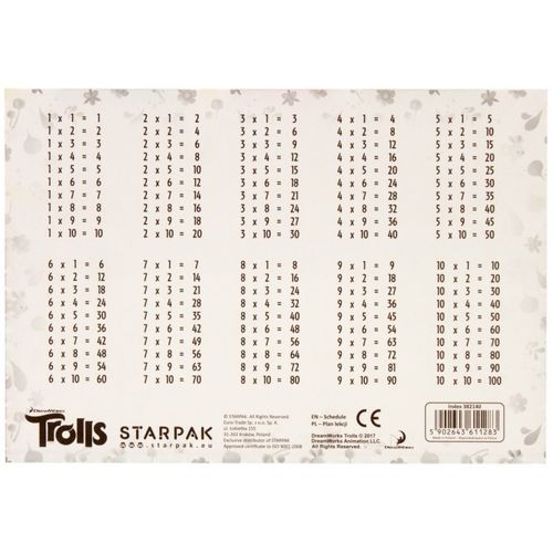 Plan Lekcji Trolls 22.5x15.5cm na Arena.pl