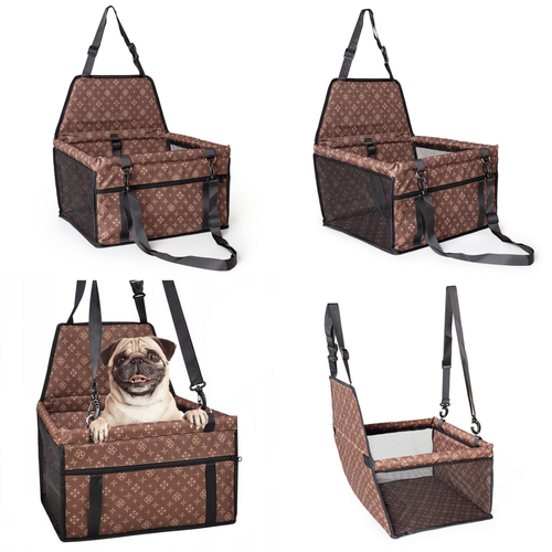 Transporter Dla Psa Do Auta - Brązowy Fotelik Podróżny na Arena.pl