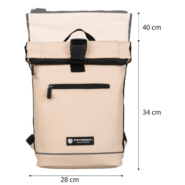plecak peterson pu ptn eb66-6502 beige zdjęcie 15