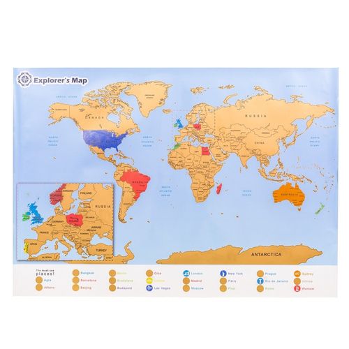 Mapa Zdrapka Odkrywcy - Świat (EN) na Arena.pl
