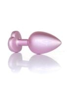 plug-jewellery pearl pink heart plug- clear l