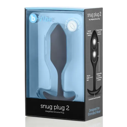 b-vibe snug plug 2 black - anatomiczny model silikonowy, 111g na Arena.pl