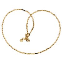 Naszyjnik - złoty Hematyt prostopadłościany i srebro złocone