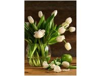OBRAZ BUKIET JASNYCH TULIPANÓW KWIATY