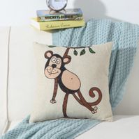 Poszewka na poduszkę ze zwierzątkami Małpka 45x45cm