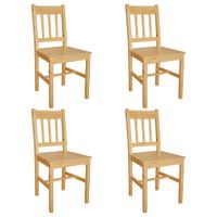 Krzesła stołowe, 4 szt., drewno sosnowe