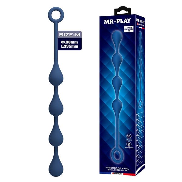 Mr Play Waterdrop Anal Balls – 33.5 Cm M zdjęcie 1