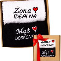 Prezent Komplet Zestaw Ręczników Walentynki Upominek Dla Par Żony Męża