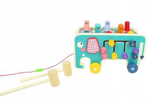 LT301 WBIJAK SŁOŃ DREWNIANY MONTESSORI KOSTKA EDUKACYJNA na Arena.pl