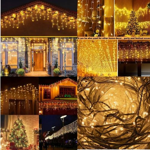 SOPLE LED 30m 600 LED BIAŁY CIEPŁY ZIMNY FLASH LAMPKI ZEWNĘTRZNE KURTYNA na Arena.pl