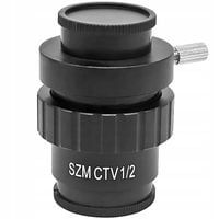 ADAPTER C-MOUNT SZ CTV 1/2 DO PODŁĄCZENIA KAMERY MIKROSKOP OPTYCZNY ZOOM 2x