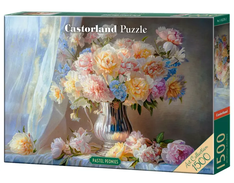 Puzzle 1500 Pastel Peonies CASTOR zdjęcie 1