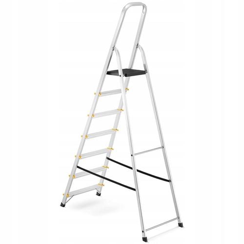 Drabina aluminiowa domowa jednostronna profesjonalna HIGHER 7 stopni na Arena.pl