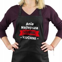 CZARNY FARTUCH KUCHENNY NADRUK PREZENT URODZINY