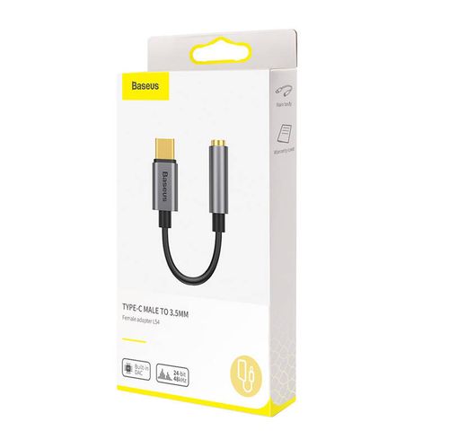 adapter audio baseus l54 usb-c + mini jack 3,5mm (szary) na Arena.pl