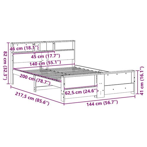 Ramka łóżka Brązowy 140 x 200 cm Materiał drewnopochodny na Arena.pl