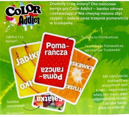 karty do gry color addict owoce dopasuj kolory na Arena.pl