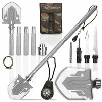 SKŁADANA SAPERKA WOJSKOWA TAKTYCZNA 17w1 ŁOPATA HARPUN PIŁA NÓŻ NIEZBĘDNIK