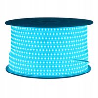Taśma Led 2835 230V Niebieski Lodowy Cięta 10cm Wodoodporna Bez Zasilacza