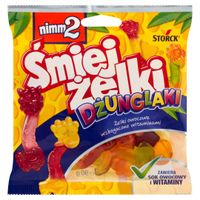 nimm2 Śmiejżelki Dżunglaki Żelki owocowe wzbogacone witaminami 90 g