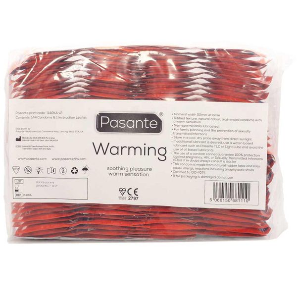 Pasante Warming Condoms Bulk Packs 144 Pcs zdjęcie 1