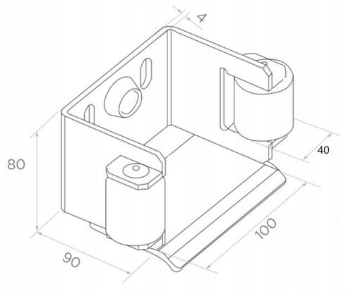WÓZEK WÓZKI ROLKI DO BRAMY PRZESUWNEJ ZESTAW 80x80 9 ROLEK STALOWE na Arena.pl