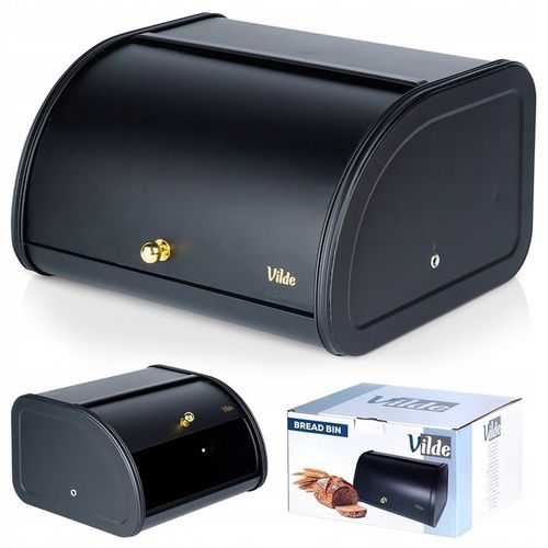 Mały CHLEBAK czarny metalowy pojemnik kuchenny na pieczywo chleb bułki na Arena.pl