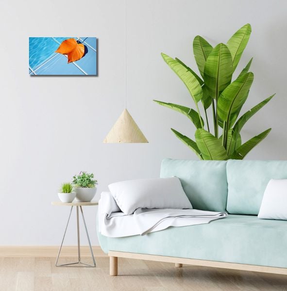 Obraz 40x20cm Liść przy Wodzie zdjęcie 2