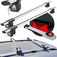 BAGAŻNIK DACHOWY NA RELINGI BELKI AGURI RUNNER II SILVER SREBRNY Z ZAMKAMI