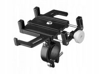 Mocny uchwyt rowerowy do telefonu, aluminiowy czarny na telefon