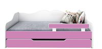 Łóżko dziecięce BELLA 180x80 biało-różowe