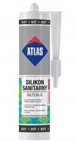 Silikon elastyczny sanitarny 280 ml Atlas Grafitowy
